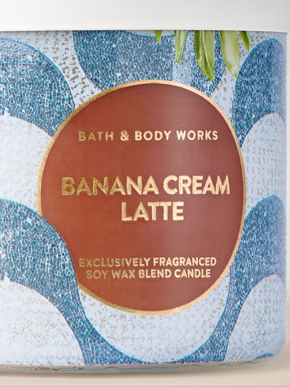 Bath & Body Works Banana Cream Latte 3- Whick Candle - Picture 2 of 3
